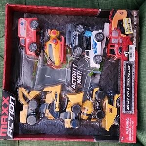 Deluxe City & Construction Vehicle Set - Yellow and Blue